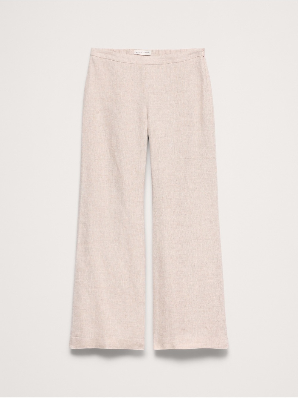 Banana Republic Wide-Leg Mid Rise Linen-Blend Pants in Light Neutral